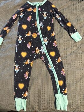 Bluey Space-themed double zip pajamas